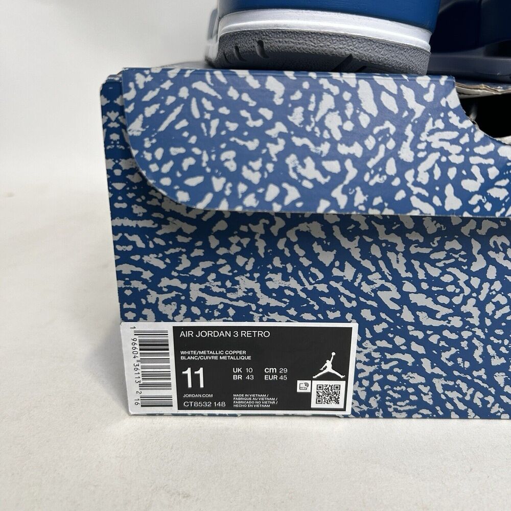 Nike Air Jordan 3 Retro “Wizards/Blue White Copper” 2024 - Picture 8 of 8